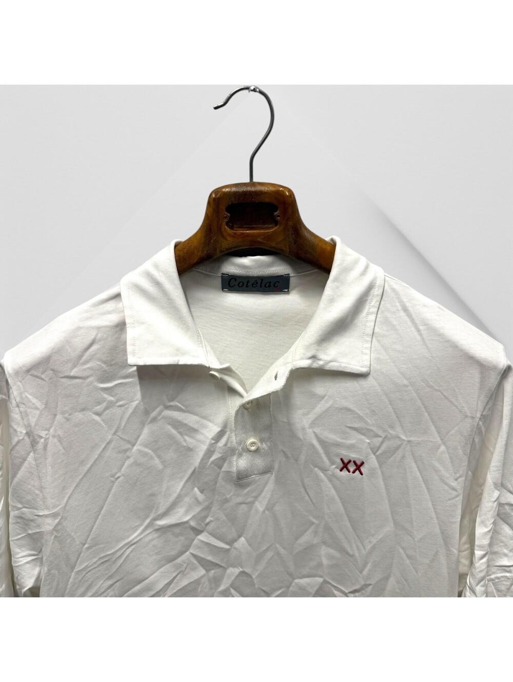 Cotelac x Kaws XX  Mens Polo White Tshirt L Cotton Large 21x29